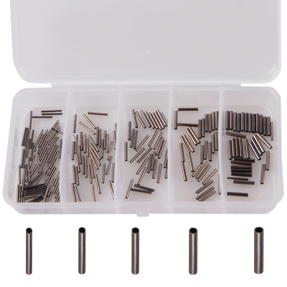 Fishing Line Box - 180Pcs/Box 0.6mm-1.4mm Copper Fishing Tube Fishing