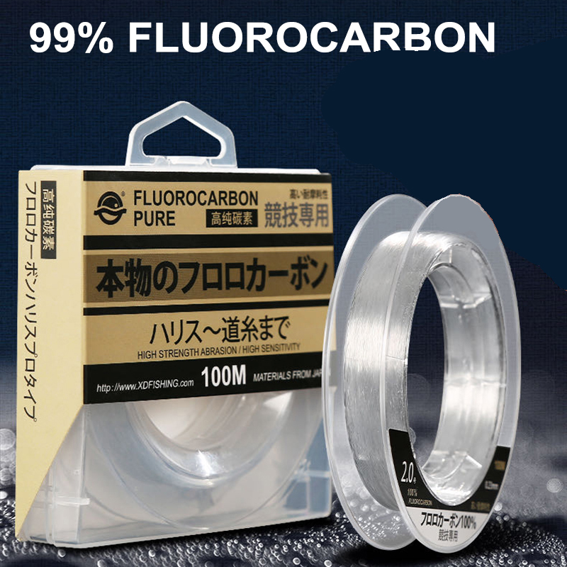 Fluorocarbon Line - 99% Fluorocarbon Fishing Line 100M Japanese