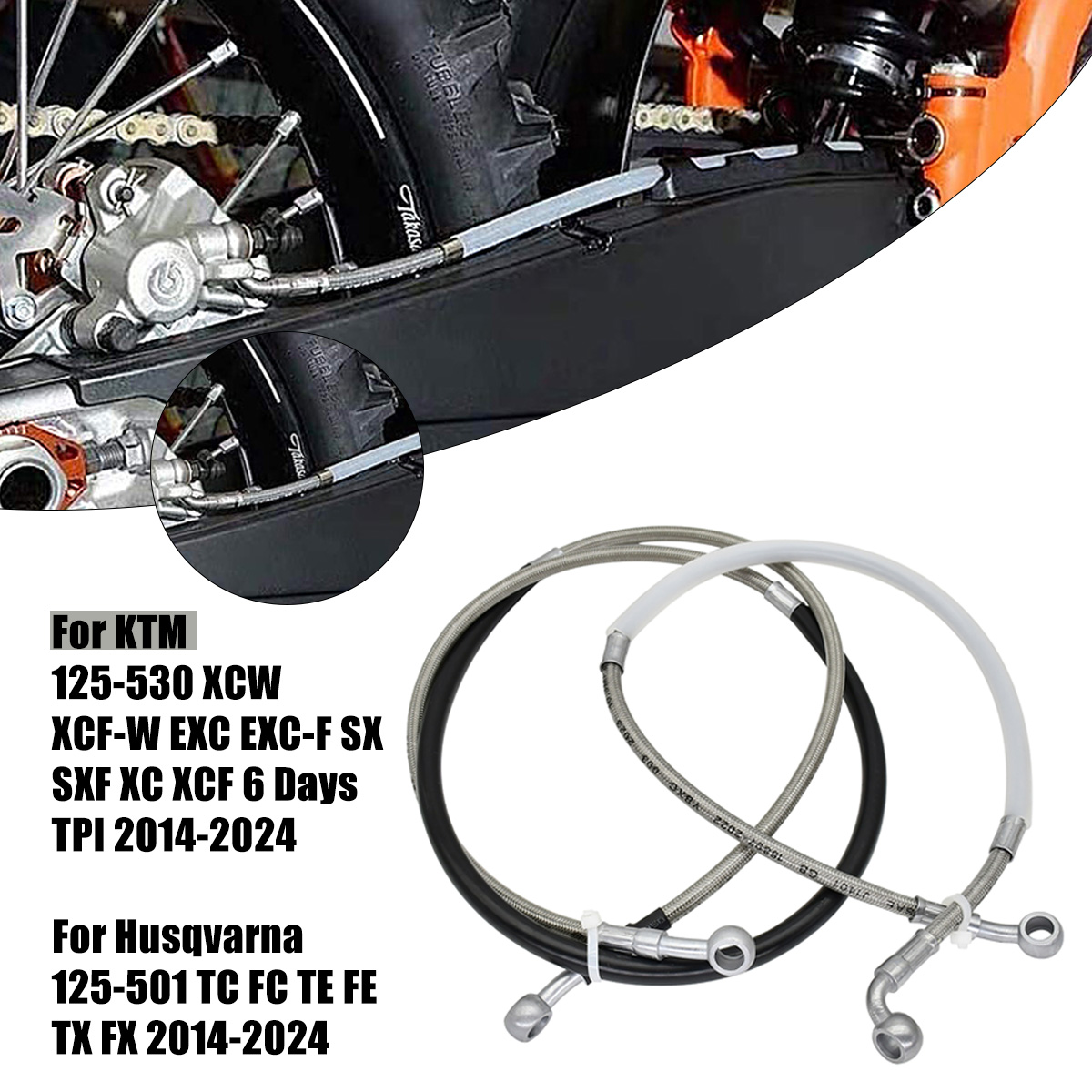 Braided Line - Front Rear Hydraulic Brake Line Oil