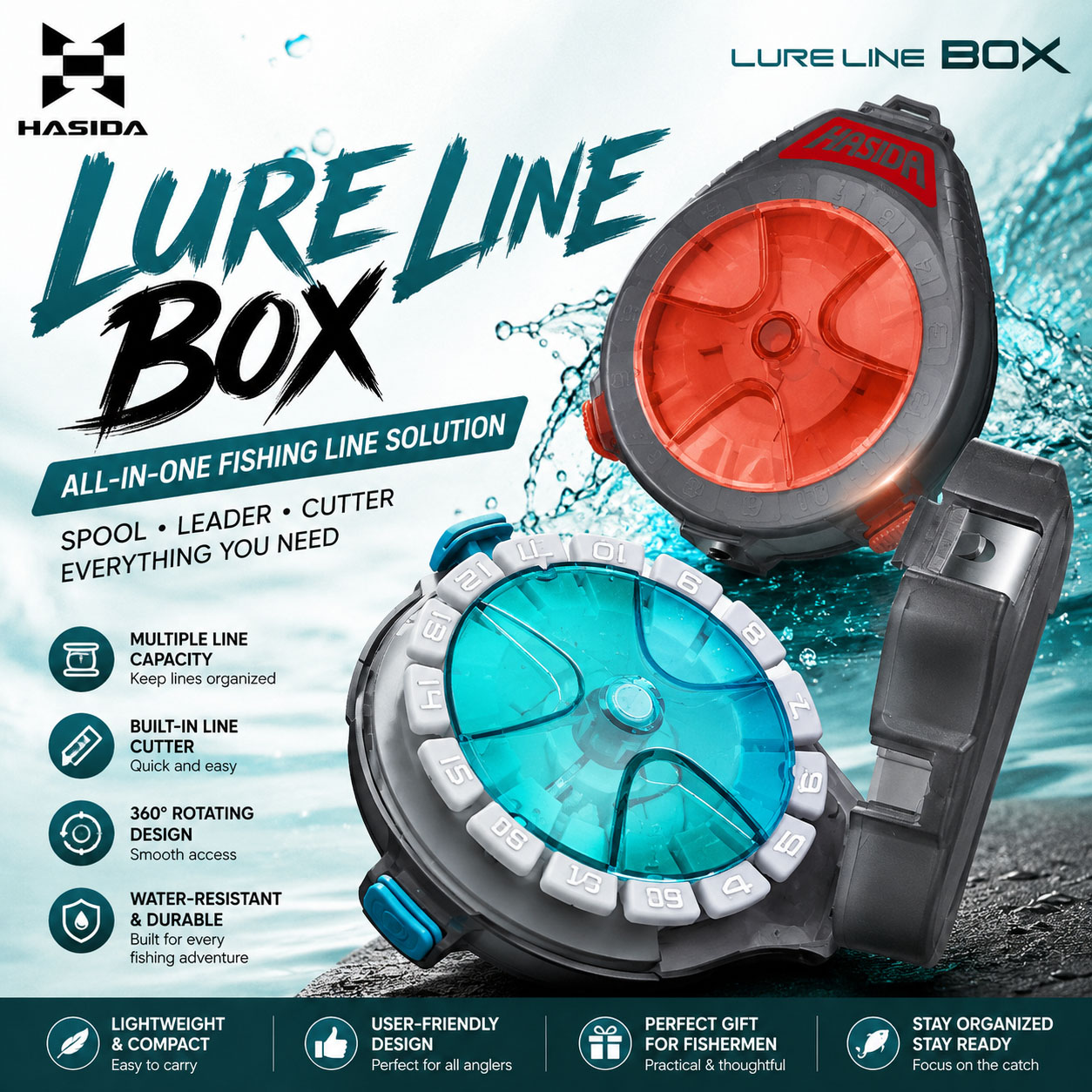 Fishing Line Box - HASIDA Sub Line Box Fishing Tackle