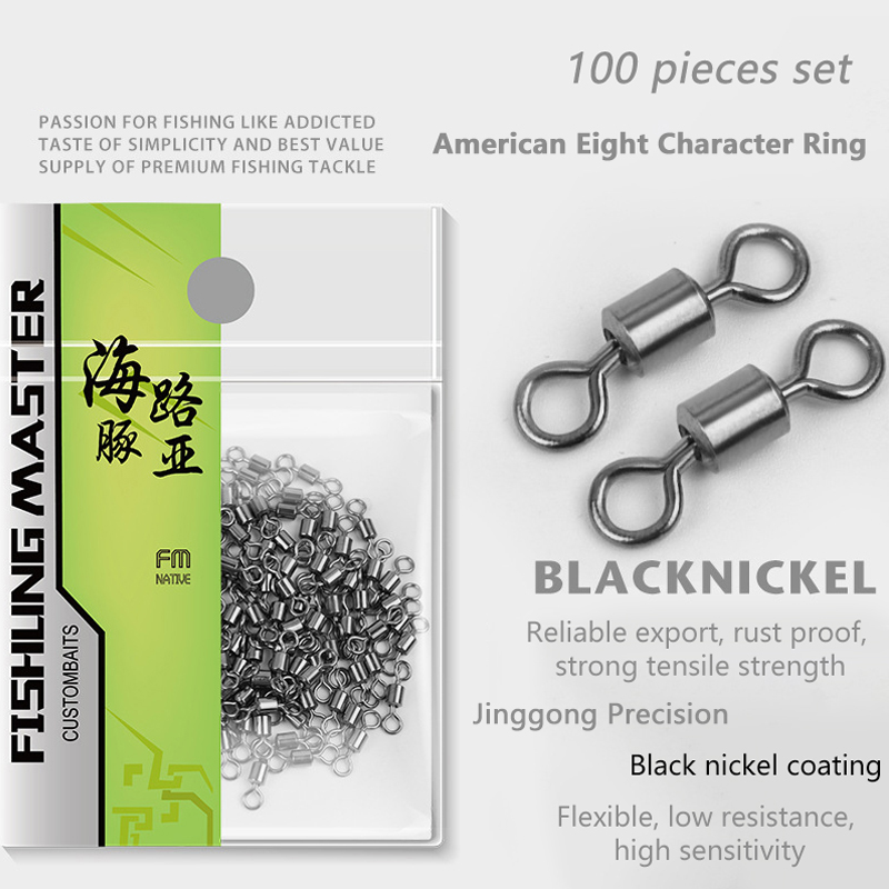 Monofilament Line - ★▲100Pcs Fishing Swivels Stainless Steel Rolling