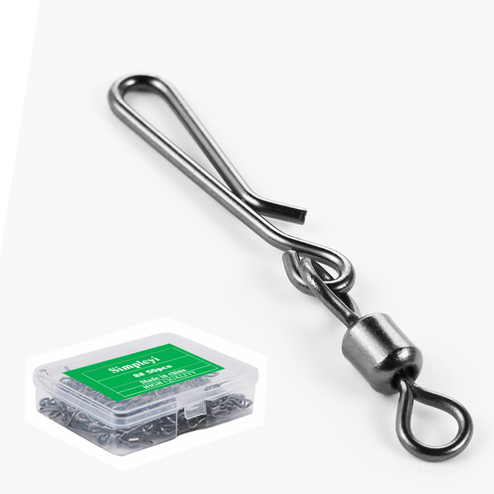 Fishing Line Box - 50pcs Box Rolling Swivel With Hanging