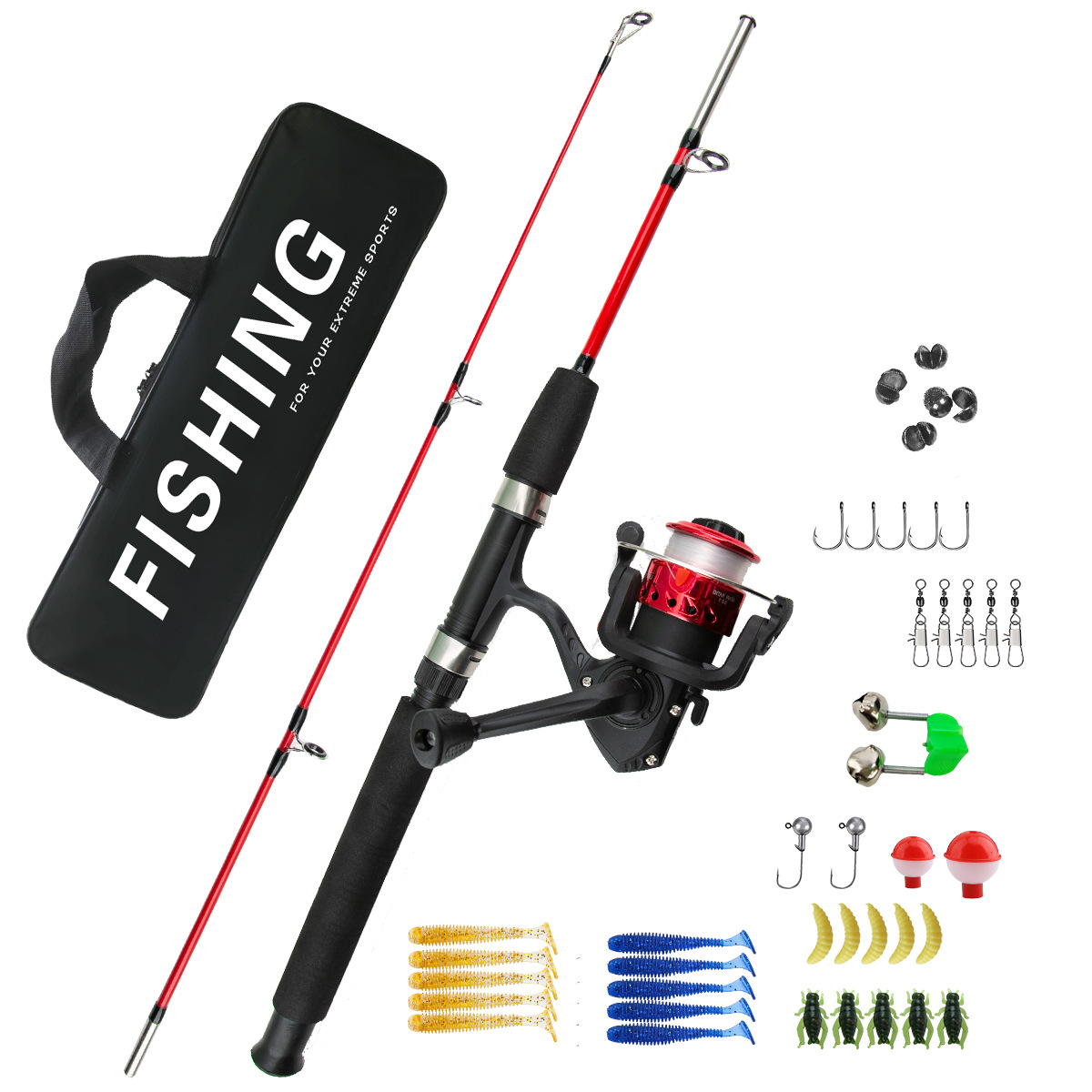 2 Sections Ice Fishing Rod Com - Ice Fishing Line review and price