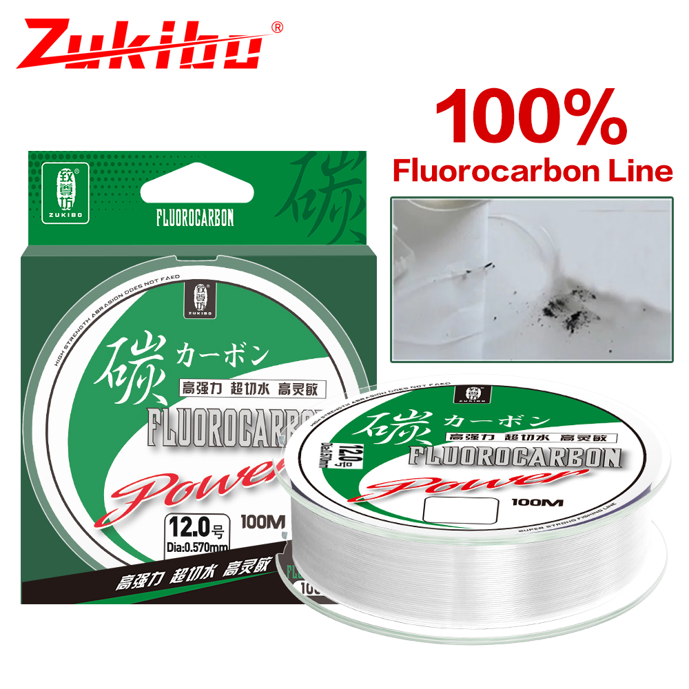 ZUKIBO 50m 100m 100% Fluorocar - Fluorocarbon Line review and price