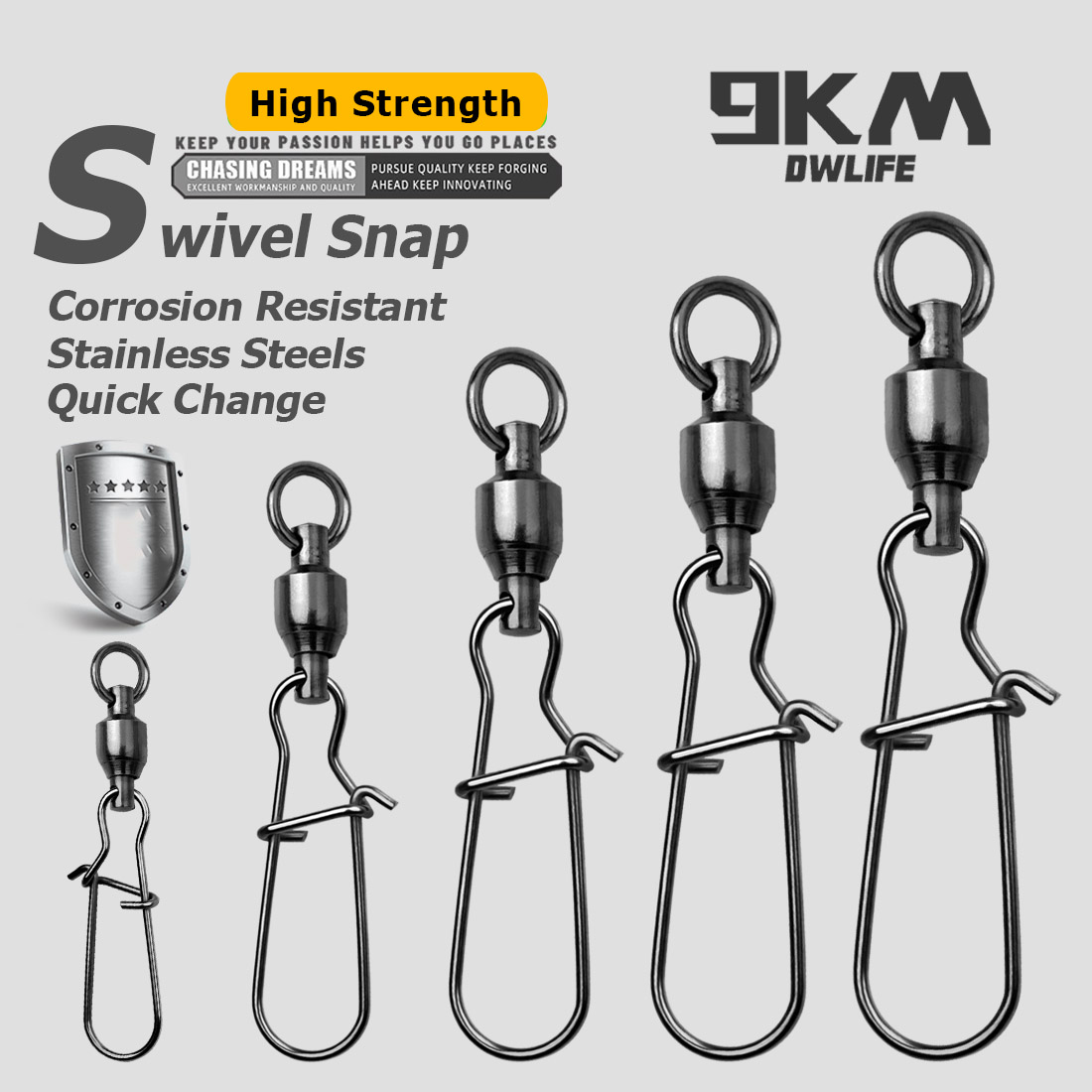 9KM 10PCS Ball Bearing Swivel  - Monofilament Line review and price