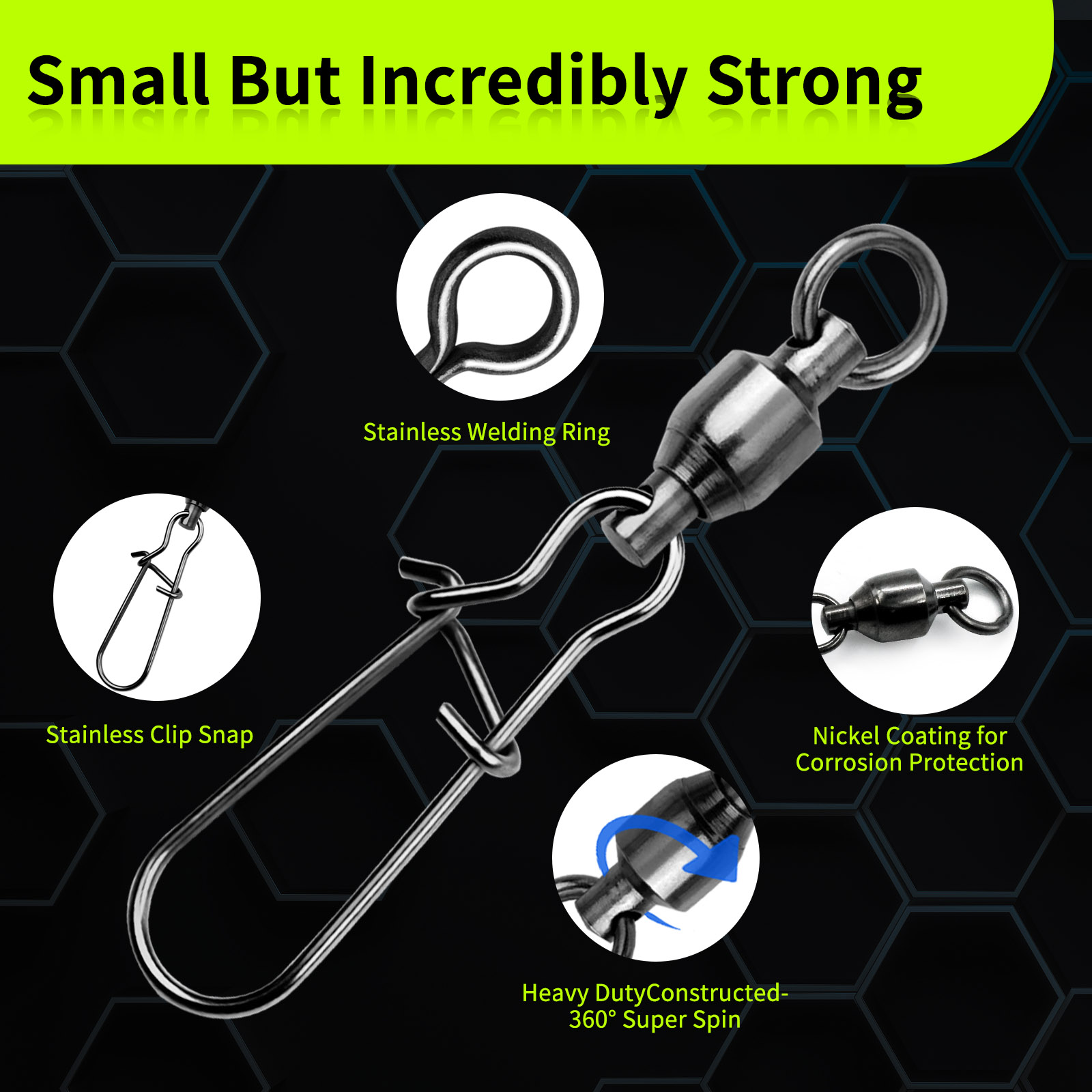 9KM 10PCS Ball Bearing Swivel  - Monofilament Line review and price