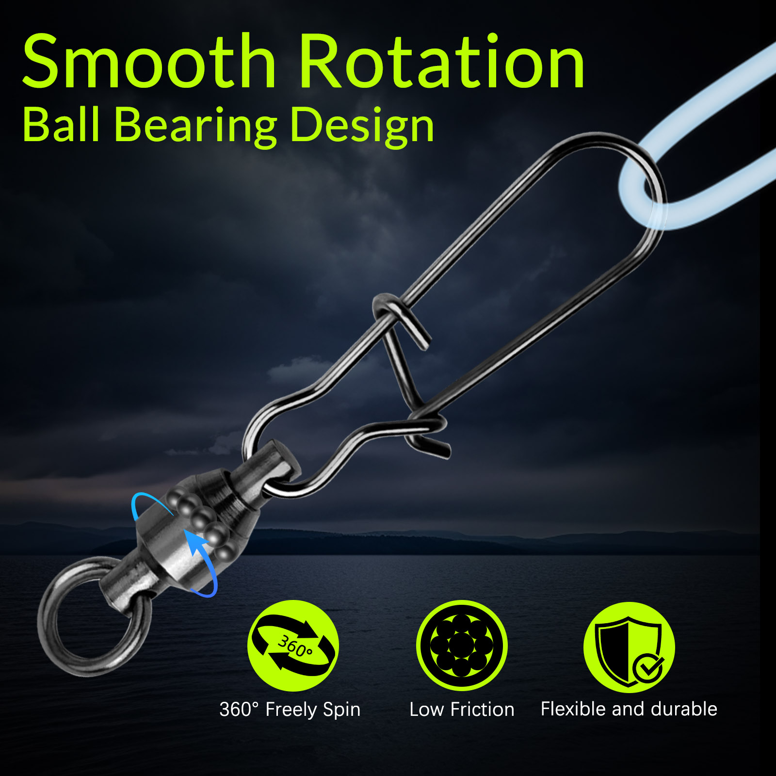 9KM 10PCS Ball Bearing Swivel  - Monofilament Line review and price