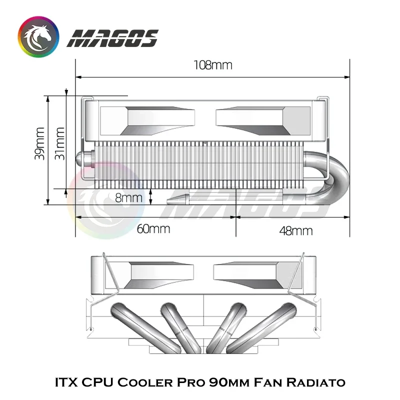 ITX CPU Cooler Pro 90mm Fan Ra - Fly Line review and price
