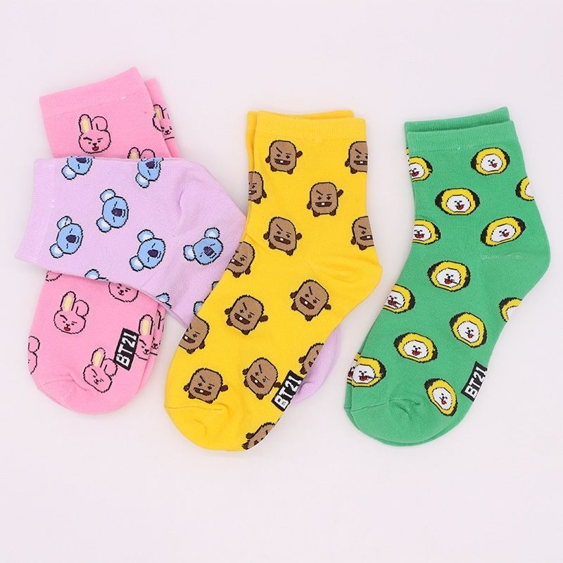 Kawaii BT21 Cartoon Socks Cute - Tippet Line review and price