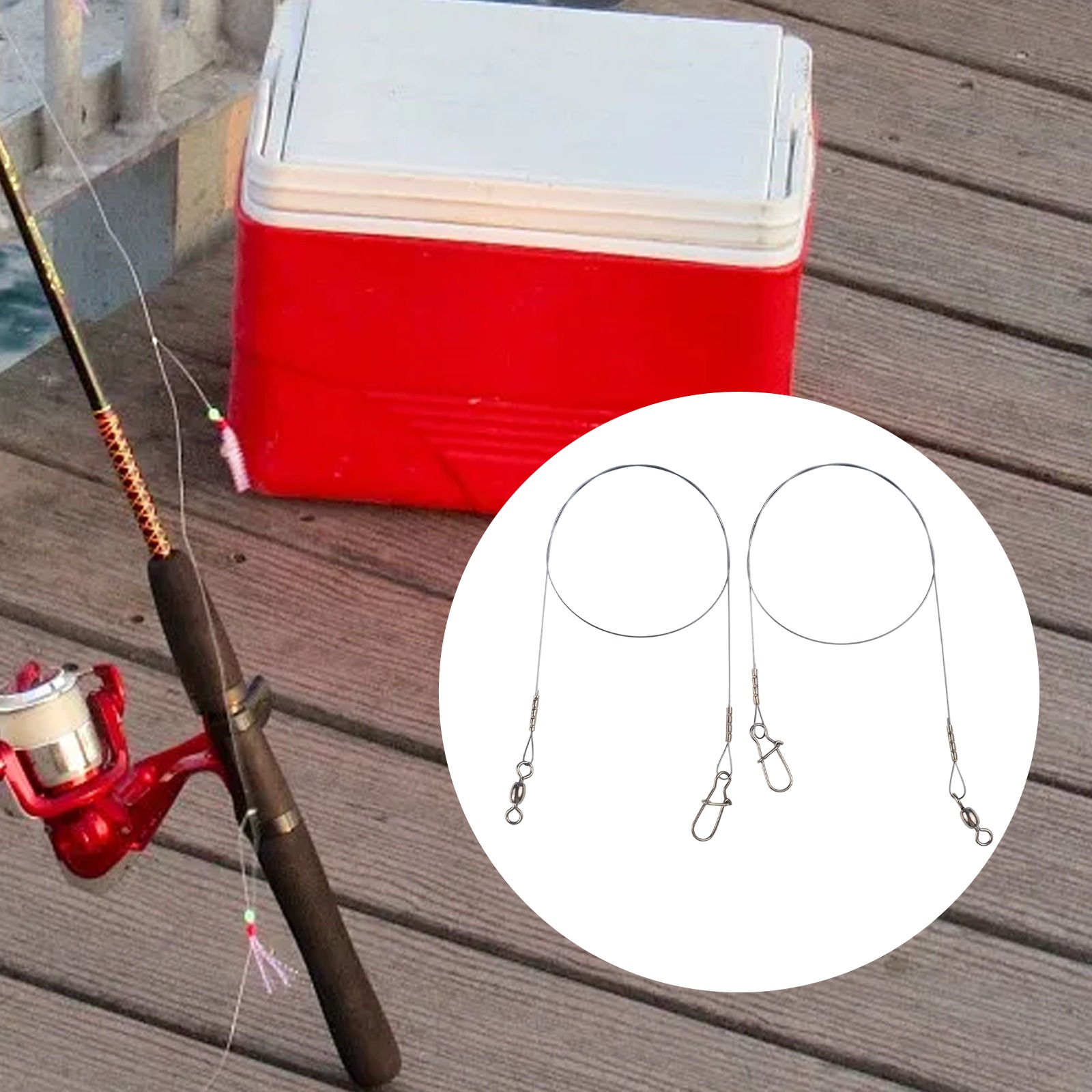 2pc Fishing Titanium Wire Lead - Leader Line review and price