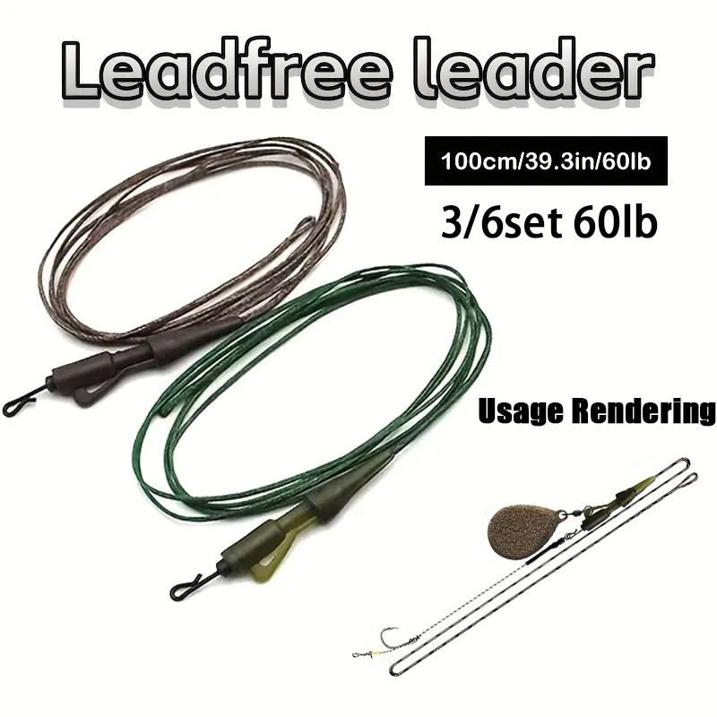 3/6pc CarpCarp Fishing Line Re - Leader Line review and price