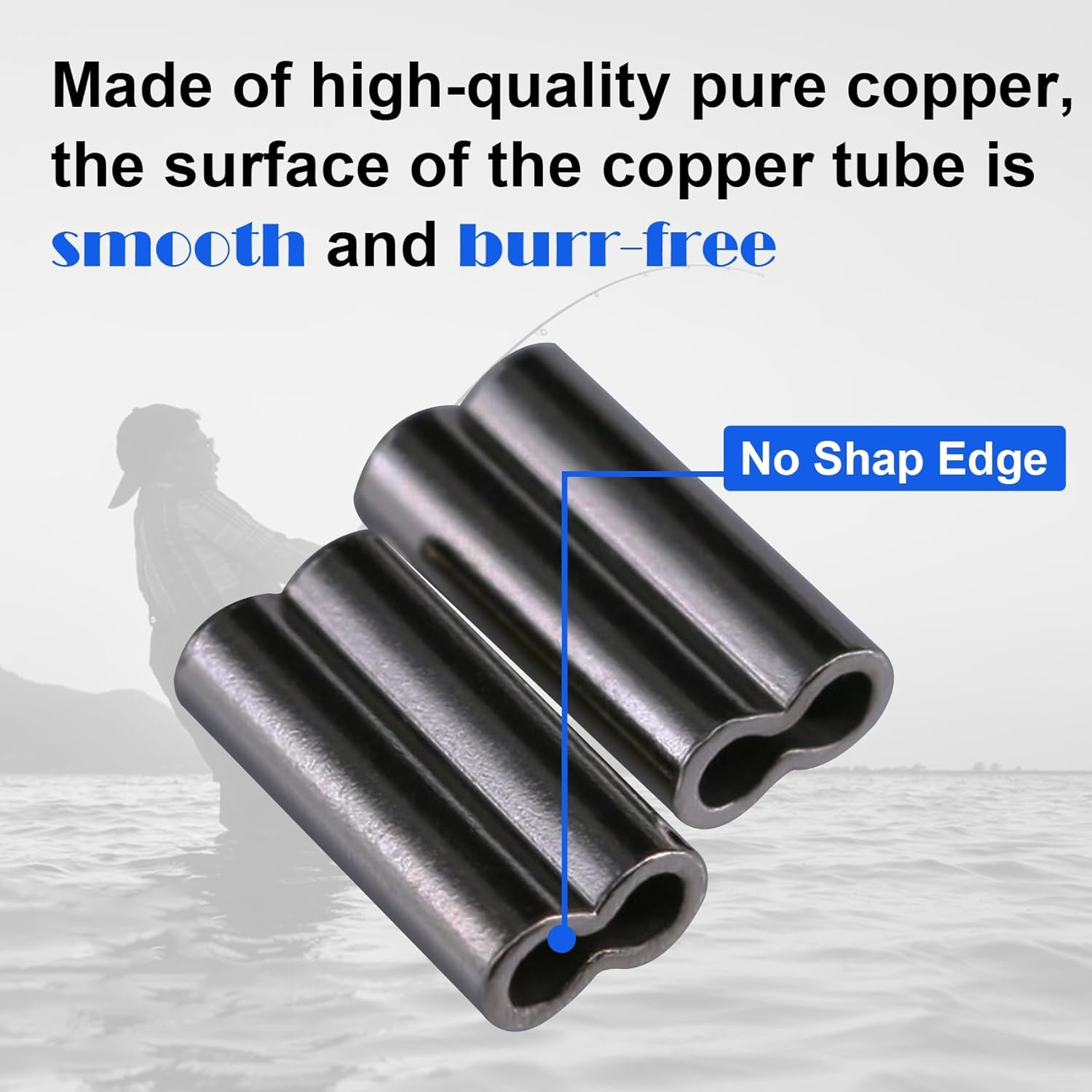 Copper Double Barrel Crimp Sle - Leader Line review and price